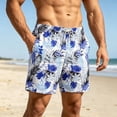 thumbnail image 2 of Gym Shorts Men Floral Print Drawstring Spring Outdoor Casual Holiday ing Summer Beach Hiking Golf Shorts With Pockets, 2 of 9