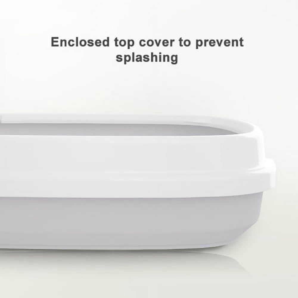 Cheers.US Semi-closed Detachable Anti-splash Pet Cats Sand Litter Box Toilet with Scoop,Portable, Lightweight, Eco-friendly Dismountable design for easy cleaning