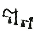thumbnail image 3 of Tudor Double Handle Widespread Kitchen Faucet with Brass Spray Finish: Polish..., 3 of 4