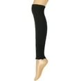 thumbnail image 2 of Wrapables® Women's Ribbed Warm Knitted Leg Warmers, Black, 2 of 2