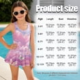 thumbnail image 5 of FOR U DESIGNS Girls' Sleeveless One-Piece Swimsuit Comfortable Hawaiian Swimwear with Skirt Modest Beach Swim Dress, Butterfly Cloud Sea, 5 of 7