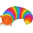 thumbnail image 1 of Juguete Fidget Slug, babosa de descompresión flexible para relajarse, juguete antiestrés de babosa articulado amigable, juguete sensorial de mano para adultos (arco iris de 7,5 pulgadas), 1 of 5