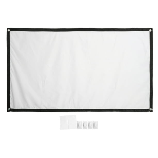 Projector Screen, 60 Inch Movie Projector Screen HD High Density With 4 Hooks For Indoor
