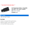 thumbnail image 2 of A/C Temperature Switch - Compatible with 2008 - 2017 Audi TT Quattro 2009 2010 2011 2012 2013 2014 2015 2016, 2 of 2