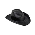 thumbnail image 3 of Sombrero de fiesta de vaquero Gorros holográficos iluminados para rave Accesorios de disfraces Sombreros divertidos Sombrero de espacial Sombr Negro, 3 of 8