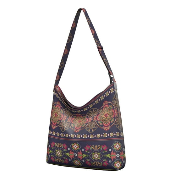 Natural Floral Crossbody Shoulder Bag - Aesthetic Earthy Sling Tote, Large Capacity Minimalist Handbag