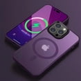 thumbnail image 1 of Shockproof Matte Transparent Phone Case For iPhone 16 13 11 12 14 15 Pro Max Plus For Magsafe Magnetic Wireless Charging Cover Dark Purple For iphone11Pro Max, 1 of 6