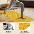 thumbnail image 4 of 74x26 Inch Yoga Towel, Sweat Absorbent Non-Slip Mat for Hot Yoga, Pilates & Fitness,Macaroni Yellow Dot Line Doodle Pattern, 4 of 5