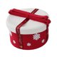 thumbnail image 3 of Cesta de regalo navideña, cesta debajo del estante, cesta de almacenamiento para festivales, cesta tejida decorativa Rojo 22x12cm, 3 of 9