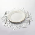 thumbnail image 4 of Durable PVC Gold Silver Placemats Set of 4?Stylish Heat-Resistant Round Placemat for Kitchen, Dining, and Patio D�cor - Easy to Clean, 15-Inch Diameter, 4 of 9