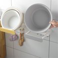 thumbnail image 2 of Baño Soporte para lavabo retráctil Cocina Estante de almacenamiento montado en la pared Toallero multifuncional con gancho Inevent HA000635-01B, 2 of 6