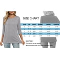 thumbnail image 5 of MOSHU 3 Pack 3/4 T Shirts for Womens Crew Neck Womens Shirts Dressy Basics Tees Casual Loose Fit Fall Tops, 5 of 10