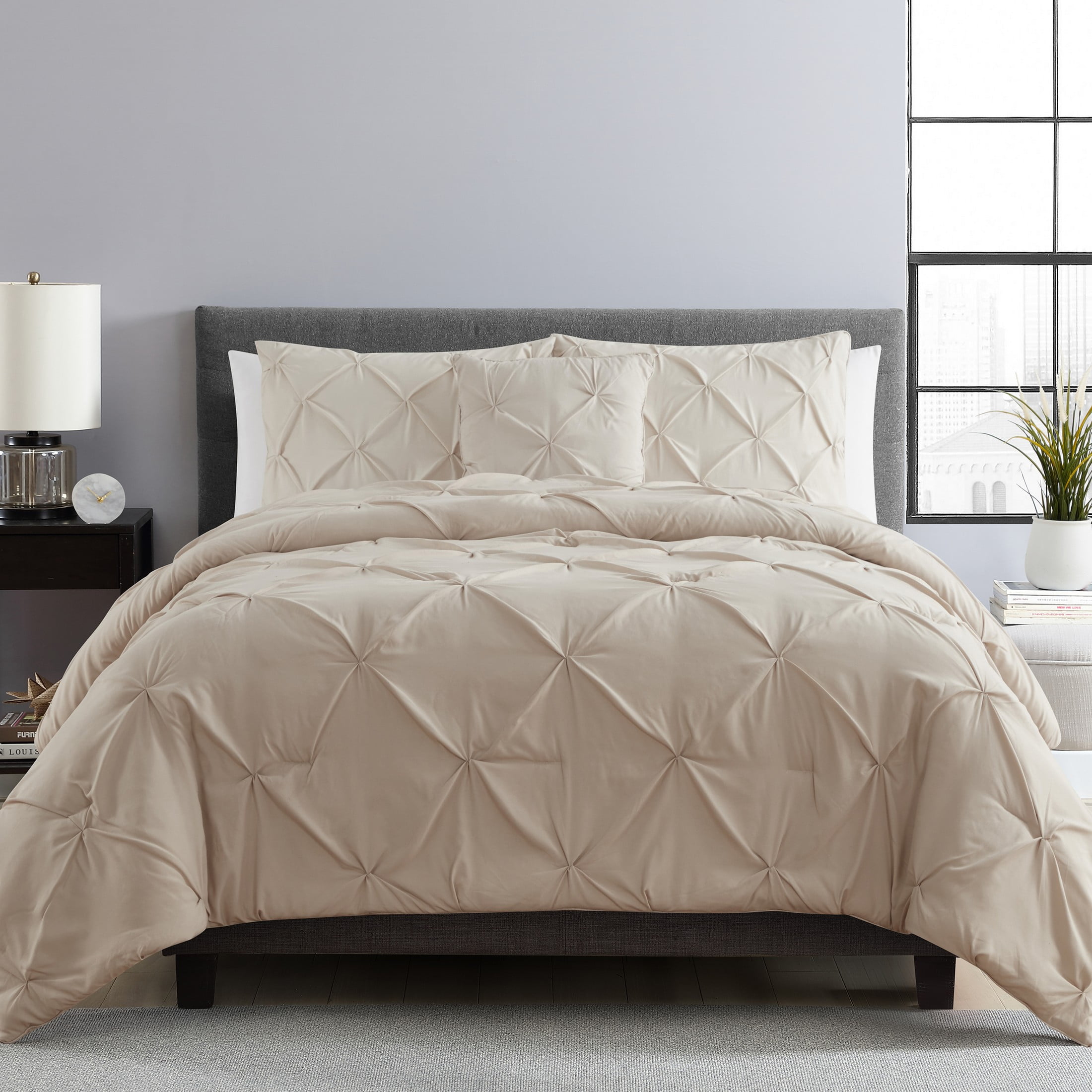 Be-You-tiful Home Ruched Taupe Queen Quilt Set Be-You-tiful Home Ruched Taupe Queen Quilt Set