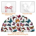 thumbnail image 4 of Rateoe Cute Butterfly Print Christmas Tree Skirt 30" for Xmas Holiday New Year Party Circle Tree Mat Ornaments Decoration, 4 of 7