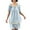 Blue, variant on Ashirexll Two Piece Sets for Women, Fuzzy Pajamas for Women, White Lace Short Sleeve Shorts Pullover Pajama Set Home Clothes