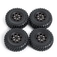thumbnail image 3 of 4* 1:24 RC Car Rubber Beadlock Tires Wheels Rim For Axial SCX24 90081 00001 00002, 3 of 4