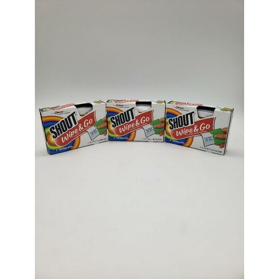 Shout Wipe & Go, Instant Stain Remover, 12 Wipes, Pack of 3