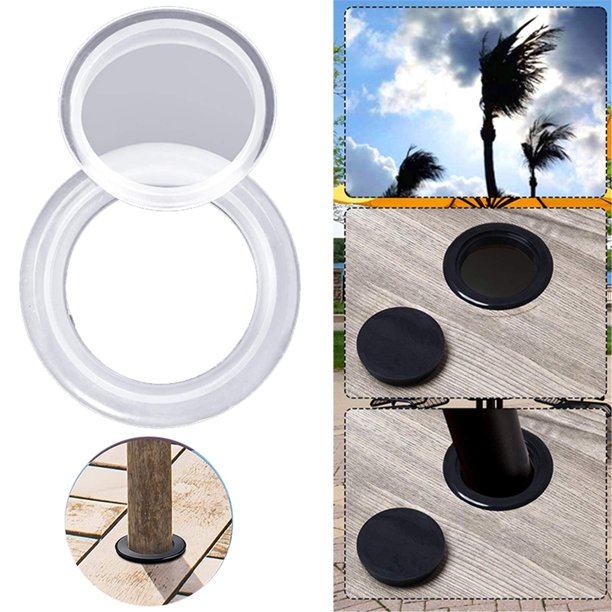 Elbourn 1Pc 2inch Silicone Patio Table Umbrella Hole Ring Plug and Cap Set for Standard Table