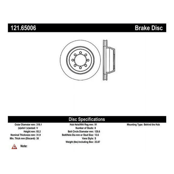 Disc Brake Rotor Fits select: 1976-1994 FORD F350, 1975-1994 FORD ECONOLINE