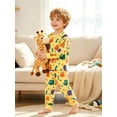 thumbnail image 4 of Aideaone 2-Piece Toddler Boys Pajamas Set Kids Pjs Long Sleeve Tees & Pants Printed Kids Sleepwear 2-6T, 4 of 5