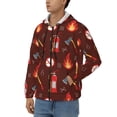 thumbnail image 3 of Kdxio Fire Extinguisher Print Men Hoodies Casual Hoodies for Men with Zip Pockets Full Zip Long Sleeve Sweatshirt Sports Hooded Jacket-Large, 3 of 5