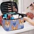 thumbnail image 5 of HELLHERO Heart-Shaped Corgi Pattern Multi-Purpose Cosmetic Toiletry Bag Multifunction Large Makeup Organizer Zipper Gifts for Mom, 5 of 6