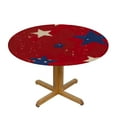 thumbnail image 3 of Nawypu   Elastic Table Cover Round Patriotic Red Blue Star Elastic Table Cover Washable Farmhouse Table Cloth Decorative for Picnic Party Holiday Home Indoor Outdoor，Multi-Size, 3 of 7