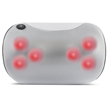 Shiatsu Back and Neck Pain Massager with Heat, Deep Tissue Kneading Pillow Massager Relief Muscles Tension, Stress & Get The Knots Out, Great Relaxation in Car, Home and Office; by (Best Way To Remove Muscle Knots)