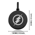 thumbnail image 2 of Stainless Steel Flash Round Medallion Pendant Necklace, 2 of 3