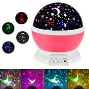 Upgraded Version Remote-Controlled Romantic Rotating Spin Music Starry Sky Night Light Projector Children Kids Baby Sleeping Night Light