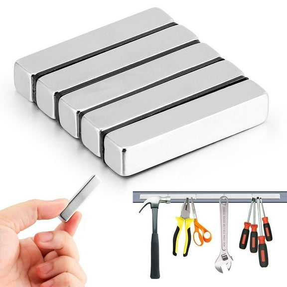 Luxtrada 1/2/3 pcs N38 Super Strong Block Square Rare Earth Neodymium Magnets 50*10*10mm