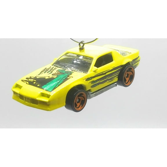 Christmas Ornament for Blown Chevy Camaro Yellow Green Dinosaur Decal