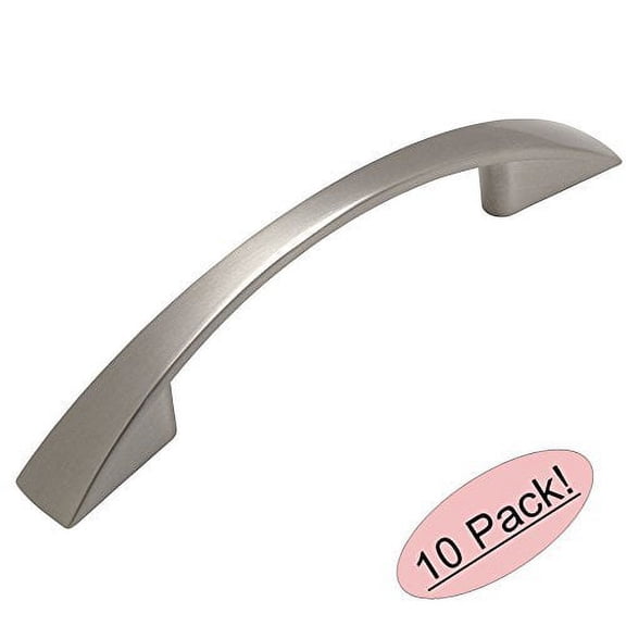 Cosmas 3200-030SN Satin Nickel Modern Cabinet Hardware Arch Handle Pull - 3" Inch (76mm) Hole Centers - 10 Pack