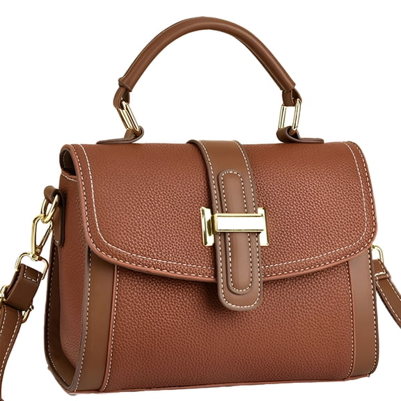 GASTROPOD Women’S Leather Satchel Purse Handbag White