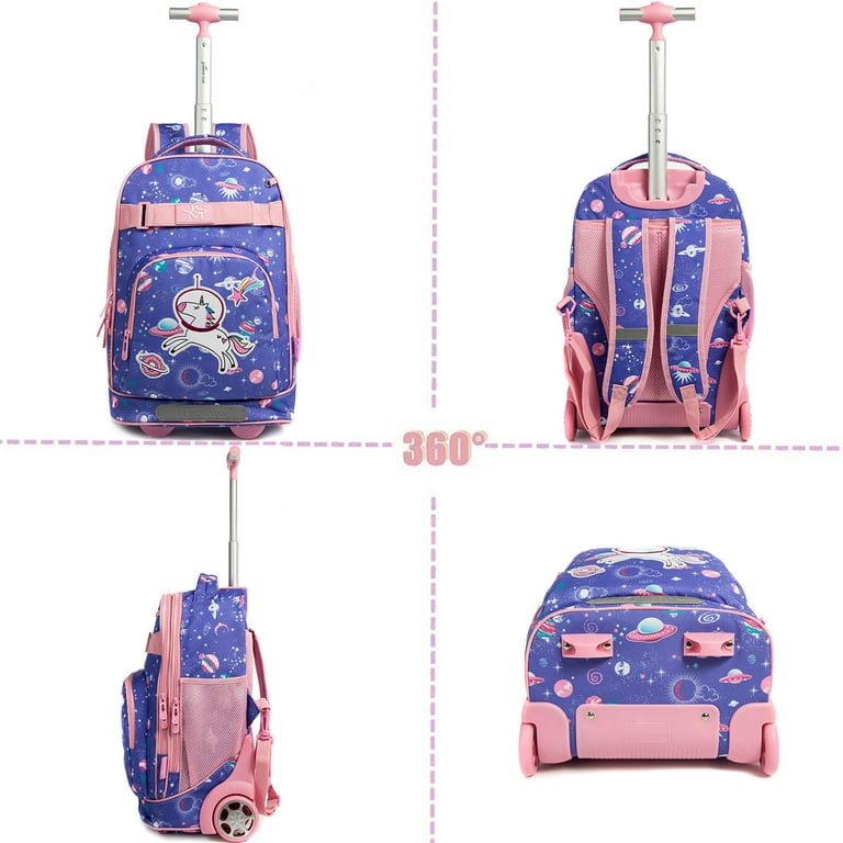 gxtvo Kids Rolling Backpack, Roller Wheels Boys Bookbag - Wheeled Suitcase  Elementary School Bag - 3PCS Dinosaur