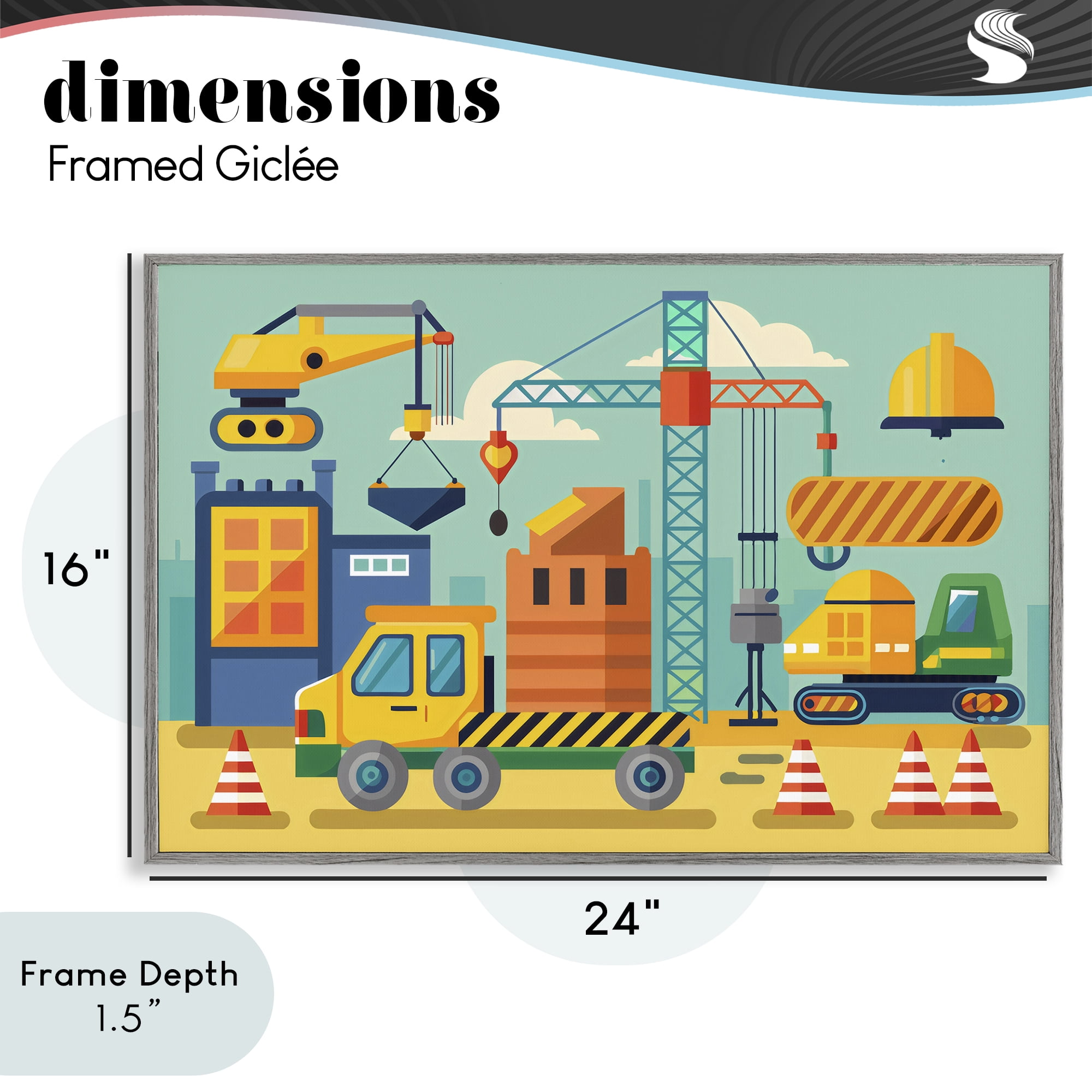 Stupell Industries Industrial Construction Site Gray Framed Giclee Art, design by Creative Studio