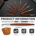 thumbnail image 2 of Lunarm 8mm Crochet Hook, Ergonomic Aluminum Crochet Hook with Wood Handle Available in 3mm-10mm for Arthritic Hands DIY Craft Knitting Dolls, Bouquets, Blankets, Hats, Gloves from Various Yarns, 2 of 7