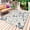 Blue, linen, variant on Orange Grey Botanical Outdoor Rug 6x9 Ft - Reversible Patio Rug Outdoor Camping Rugs, Rustic Country Spring Floral Summer Leaf Indoor Outdoor Area Rugs, Non-Slip Outdoor Carpet Runner for Deck/Porch