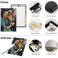 thumbnail image 3 of Astronaut Skateboarding in Space Wall Art Canvas Prints Poster - Cosmic Skateboarder Galaxy Universe Decor - Colorful Artwork for Home Bedroom Living Room Office Wall Decor-frame-, 3 of 7