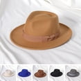 thumbnail image 2 of Felt Hat Sun Protection Windproof Non-fading Anti-shrink Comfortable Wear Breathable Bow Decoration Dome Hat Fashion Accessory, 2 of 7