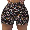 thumbnail image 2 of Picia Daisies Flowers Printed Workout Shorts for Women Seamless Scrunch Butt Lifting High Waisted Yoga Gym Booty Running Moisture-wicking Short Pants-Large, 2 of 9