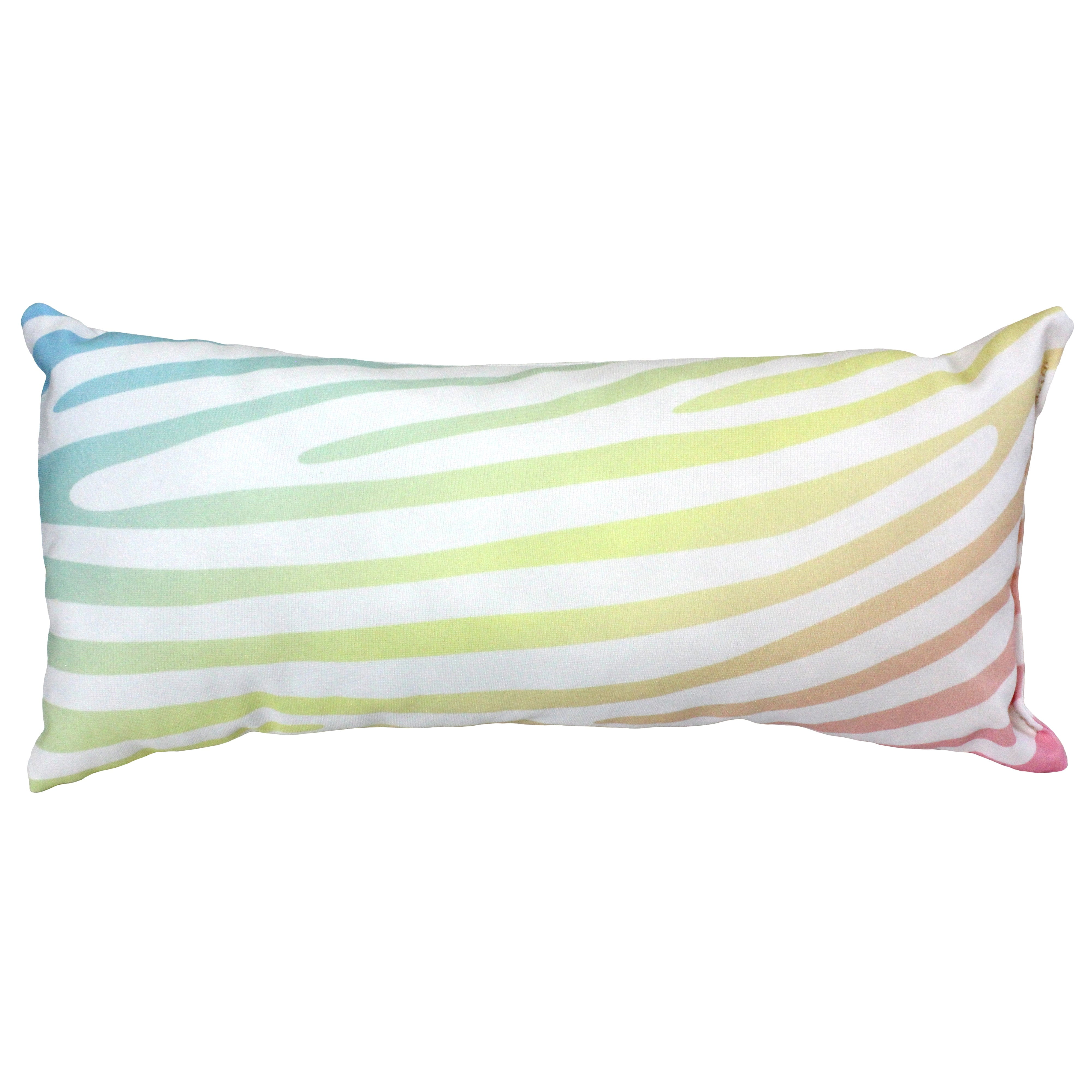 Everything Comfy Zebra Print Decorative Pillow, 16x6 Inch, Pastel Gradient/White,