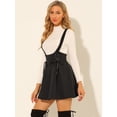 thumbnail image 4 of Faldas con tirantes Allegra K cintura Alta Minifalda Negro L, 4 of 6