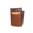 thumbnail image 2 of Aaron Leather Goods Leather Magnetic Wallets for Men Minimalist RFID Blocking Cinnamon Brown, 2 of 6