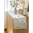 thumbnail image 5 of Table Runner 70 Inches Long for Kitchen Dining, Wildflowers Dresser Scarf Farmhouse, Dining Table Decorations for Wedding/Parties, Farmhouse Country Dragonfly Butterfly Floral 13 x 70 In, 5 of 8