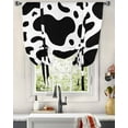 thumbnail image 3 of Black and White Tie Up Curtains for Kitchen Bathroom Bedroom Windows 63 Inch Length, Farmhouse Cow Black White Balloon Drape Curtains Shade Rod Pocket Drapery Curtain Panel, 46"x63", 3 of 7