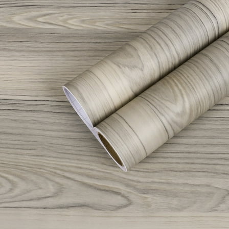 CHIHUT Light Grey Wood Grain Wallpaper for Countertops 12''x100'' Rustic Wood Peel and Stick Wallpaper for Kitchen Self Adhesive Removable Wallpaper Waterproof Wood Vinyl Wrap for Cabinets Furniture