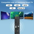 thumbnail image 3 of Nuevo control remoto universal de repuesto para todos los televisores Samsung, compatible con todos los televisores inteligentes Samsung, LED, LCD, HDTV, 3D, Series TV, 2 piezas, 3 of 5