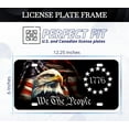thumbnail image 2 of 6x12.25 Inch American Vanity Aluminum Car License Plate Frame with 4 Holes and Screws for Front We The People - 1776 Eagle License Plate Frames Car Universal Accessories - Standart Cars USA Frame, 2 of 4