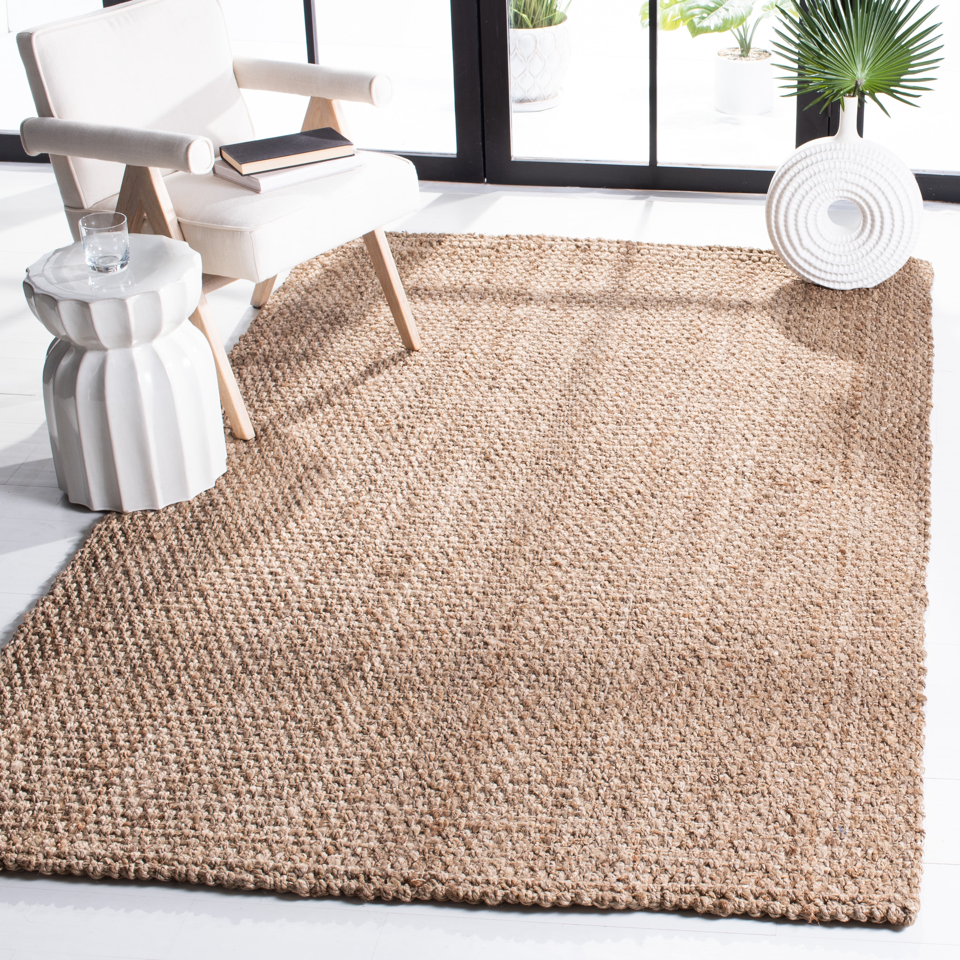 SAFAVIEH Natural Fiber London Solid Area Rug, Natural, 4' x 6'